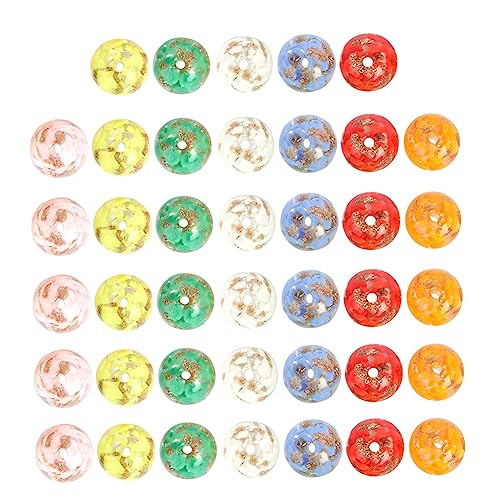 KAILIKETIY 40Stücke Runde Glasperlen für DIY Schmuckherstellung Bunte Handmade Charm Armband Spacer für Kreative Projekte und KAILIKETIY 40Stücke Runde Glasperlen für DIY Schmuckherstellung Bunte Handmade Charm Armband Spacer für Kreative Projekte und von KAILIKETIY