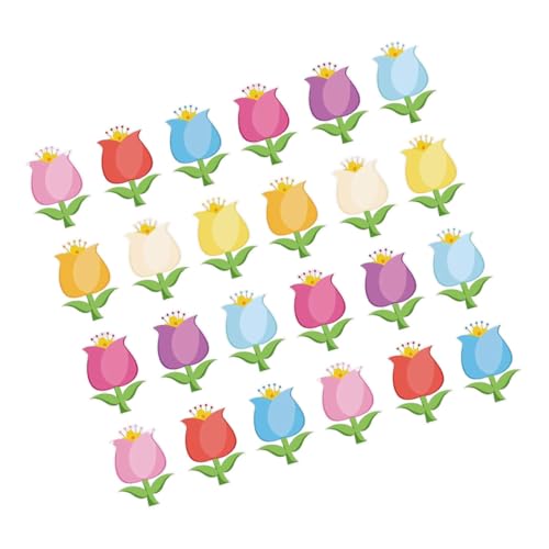 KAILIKETIY 45-teiliges Papierbastelset: Frühlingstulpen-ausschnitte Mit Klebepunkten Für Diy-dekorationen – Scrapbooking-zubehör Für Kinderbasteleien Und Saisonale Wanddekoration Für Zuhause von KAILIKETIY