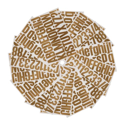 KAILIKETIY 4Sätze Alphabet und Zahlenaufkleber Selbstklebende Sticker für DIY Dekoration und Kleinbuchstaben für Zeitschriftenbedarf von KAILIKETIY