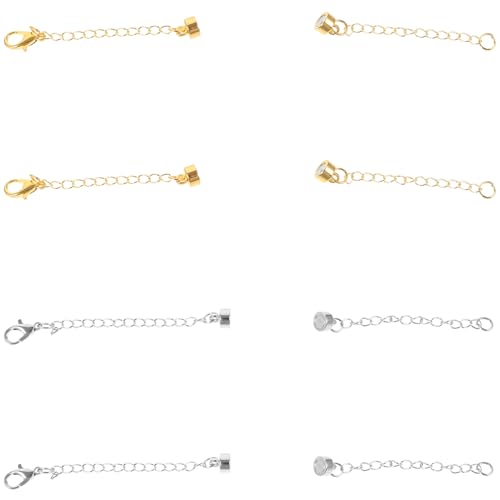 KAILIKETIY 4Stücke DIY Magnetische Halskettenverlängerungen Stabiler Magnetverschluss für Schmuck und Handwerksprojekte Langlebig und Vielseitig Einsetzbar Geeignet für Verschiedene von KAILIKETIY