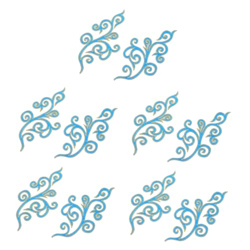 KAILIKETIY 5 Paare Barock Wolken Applikationen Aufbügeln und Aufnähen Stickerei Stoffpatches für Hochzeit Bühnenkostüme Brautkleider Formelle Kleidung Künstlerische Verzierungen Leicht von KAILIKETIY