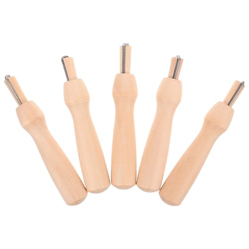 KAILIKETIY 5 Sätze Teiliges Filznadel Ergonomischem Holzgriff Präzise Trockenfilznadeln für DIY Wollfilzarbeiten Komfortabel und Handlich für Heim Reisetätigkeiten von KAILIKETIY
