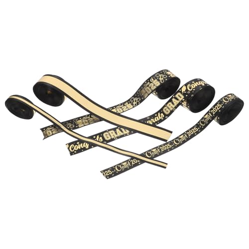 KAILIKETIY 5 Stück Teiliges Abschlussband Grosgrain Geschenkband mit Folienprägung für Abschlussfeiern Bastelprojekte und Geschenkverpackungen für Abschlussklasse KAILIKETIY 5 Stück Teiliges Abschlussband Grosgrain Geschenkband mit Folienprägung für Abschlussfeiern Bastelprojekte und Geschenkverpackungen für Abschlussklasse von KAILIKETIY