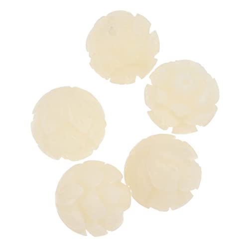 KAILIKETIY 5 Stück Teiliges DIY Buddha Perlen mit Geschnitzten Lotus Muster für Schmuckherstellung Weiß Bastelzubehör für Kreative Projekte KAILIKETIY 5 Stück Teiliges DIY Buddha Perlen mit Geschnitzten Lotus Muster für Schmuckherstellung Weiß Bastelzubehör für Kreative Projekte von KAILIKETIY