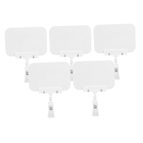 KAILIKETIY 5 Stück Teiliges Mini Tafelpreisschilder mit Clip Drehbare Display Tags Wiederverwendbare Etikettenhalter für Frische Produkte Obstgeschäft Verkaufsdisplay Weiß KAILIKETIY 5 Stück Teiliges Mini Tafelpreisschilder mit Clip Drehbare Display Tags Wiederverwendbare Etikettenhalter für Frische Produkte Obstgeschäft Verkaufsdisplay Weiß von KAILIKETIY