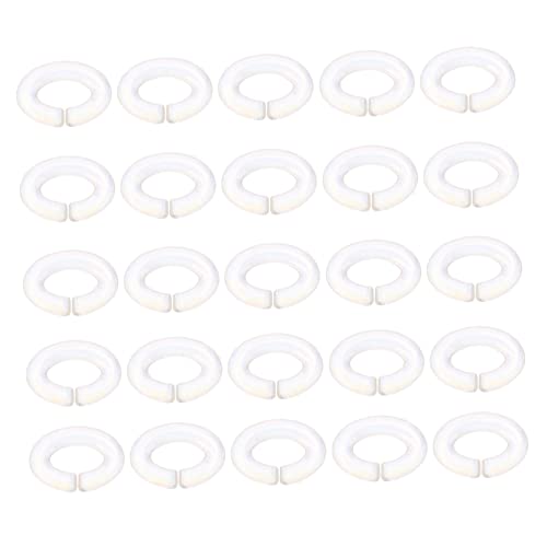 KAILIKETIY 50 Stück C Förmige Öffnungsringe Acryl Biegeringe für DIY Schmuckherstellung Schlüsselanhänger Armbänder und Ohrringe für Kreative Bastelprojekte von KAILIKETIY