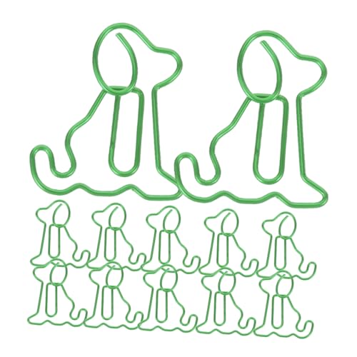 KAILIKETIY 50 Stück Niedliche Büroklammer Lesezeichen-clips Kleine Papierklammern Tierisches Lesezeichen Büroklammern Gefärbt Büroklammern Klein Lesezeichen Aus Papier Metall Green von KAILIKETIY