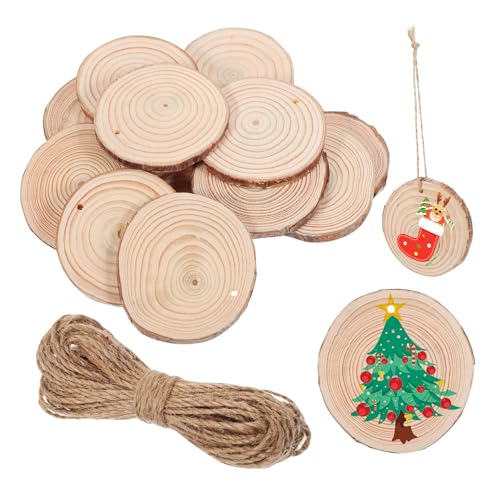 KAILIKETIY 50 Stück Runde Chip Jute Line Set Rustikale Mittelstücke Für Tische Protokoll Basteln Natürliche Stammscheiben Malen Platten Dekoration Hängend Formen Kiefer Party Juteseil Holz KAILIKETIY 50 Stück Runde Chip Jute Line Set Rustikale Mittelstücke Für Tische Protokoll Basteln Natürliche Stammscheiben Malen Platten Dekoration Hängend Formen Kiefer Party Juteseil Holz von KAILIKETIY
