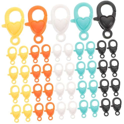 KAILIKETIY 50 Stück Teiliges Bunter Herz lobster verschlüsse aus Einfache Installation Vielseitig Einsetzbar für DIY Schmuckherstellung Armband Schlüsselanhänger verschlüsse KAILIKETIY 50 Stück Teiliges Bunter Herz lobster verschlüsse aus Einfache Installation Vielseitig Einsetzbar für DIY Schmuckherstellung Armband Schlüsselanhänger verschlüsse von KAILIKETIY