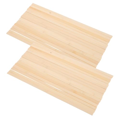 KAILIKETIY 50 Stück Unbehandelte Bambusstäbe für Diy Projekte Quadratische Holzstäbe für Basteln und Modellbau Hochwertige Starke und Langlebige Bastelsticks von KAILIKETIY