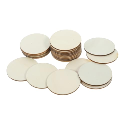 KAILIKETIY 50Stücke Naturholzscheiben für DIY Bastelprojekte Runde Holzdiscs für Kinderhandwerk Malen und Dekoration für Kreative Projekte und Geschenkanhänger von KAILIKETIY
