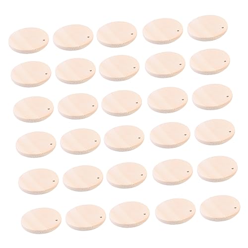 KAILIKETIY 50Stücke Runde Holz Anhänger Charms für DIY Schmuckherstellung Leichtes Holzmaterial für Ohrringe Personalisierte und Bastelprojekte KAILIKETIY 50Stücke Runde Holz Anhänger Charms für DIY Schmuckherstellung Leichtes Holzmaterial für Ohrringe Personalisierte und Bastelprojekte von KAILIKETIY
