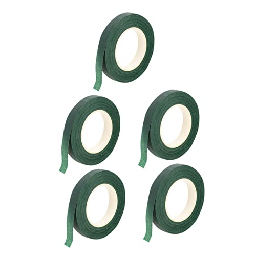 KAILIKETIY 5Rollen Blumenband für DIY Grünes Floristische Klebeband für Blumenarrangements und Stielwickeln Stark und Langlebig Vielseitig Einsetzbar für Kreative Projekte von KAILIKETIY
