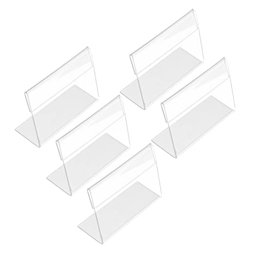 KAILIKETIY 5Stücke Förmige Preisständer für Desktop Transparente Etikettenhalter für Menüs und Preisschilder für Restaurants Geschäfte und Konferenzräume Stabil und Langlebig von KAILIKETIY