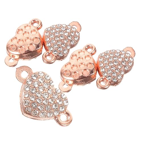 KAILIKETIY 5Stücke Herz Magnetverschluss Magnetische Schmuckverschlüsse Für Armbänder Und Halsketten Glänzende Legierte Verbindungselemente Für DIY Schmuckherstellung Roségold KAILIKETIY 5Stücke Herz Magnetverschluss Magnetische Schmuckverschlüsse Für Armbänder Und Halsketten Glänzende Legierte Verbindungselemente Für DIY Schmuckherstellung Roségold von KAILIKETIY