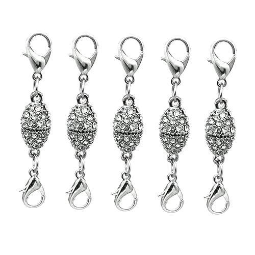 KAILIKETIY 5Stücke Olivfarbener Hummerclip mit Strass und Magnetverschluss Schmuckzubehör für DIY Projekte Silber KAILIKETIY 5Stücke Olivfarbener Hummerclip mit Strass und Magnetverschluss Schmuckzubehör für DIY Projekte Silber von KAILIKETIY