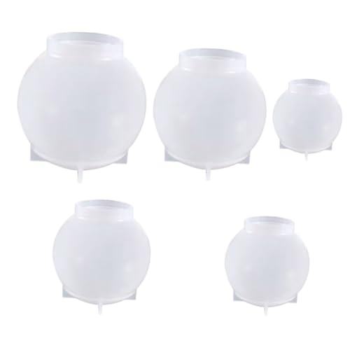 KAILIKETIY 5Stücke Teiliges Silikonformen für Kugeln DIY Kristallkugel Gießform für Kerzen Seifen Schmuckherstellung Langlebig und Flexibel KAILIKETIY 5Stücke Teiliges Silikonformen für Kugeln DIY Kristallkugel Gießform für Kerzen Seifen Schmuckherstellung Langlebig und Flexibel von KAILIKETIY