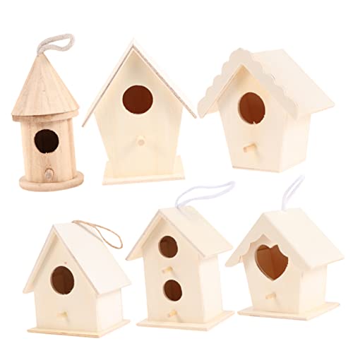 KAILIKETIY 6 Stück Diy Holz Vogelhaus Teiliges Unvollendetes Bastelspielzeug für Nistkasten Ornament Dekorieren für Zuhause und Büro KAILIKETIY 6 Stück Diy Holz Vogelhaus Teiliges Unvollendetes Bastelspielzeug für Nistkasten Ornament Dekorieren für Zuhause und Büro von KAILIKETIY