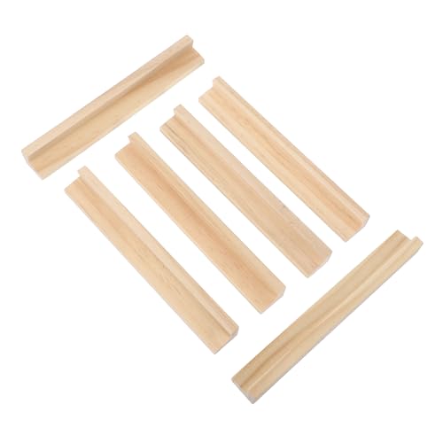 KAILIKETIY 6 Stück Domino Ständer Aus Holz Mit Englischem Alphabet Domino Halter Brettspiel Zubehör Domino Ständer Aus Holz Domino Zubehör Briefablagen Für Lebensmittel Kachelhalter von KAILIKETIY
