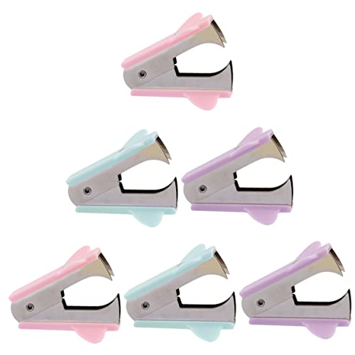 KAILIKETIY 6 Stück Mini Heftklammern Entferner Teiliges Ergonomisches Tragbares Büro Tool für Einfache Heftklammerentfernung ohne Beschädigung von Dokumenten für Schule und Büro Grün von KAILIKETIY