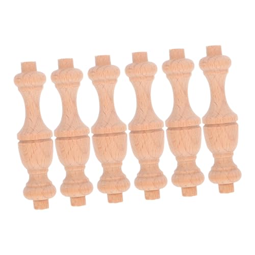 KAILIKETIY 6 Stück Mini Roman Säulen Unbehandeltem Holz Dekorative Spindeln für Treppen Möbelreparatur und Diy Projekte Einzigartige Form Vielseitig Einsetzbar Natürliche von KAILIKETIY
