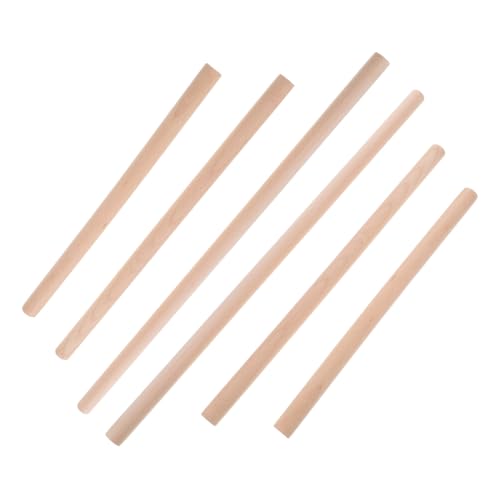 KAILIKETIY 6 Stück Runder Stab Dekorative Baumstämme Holzzweigstöcke Bastelstöcke Aus Holz Holzstämme Bastelstäbchen Aus Naturholz Holzhandwerk Dekorative Zweigstäbe Holzscheite Buche Beige von KAILIKETIY