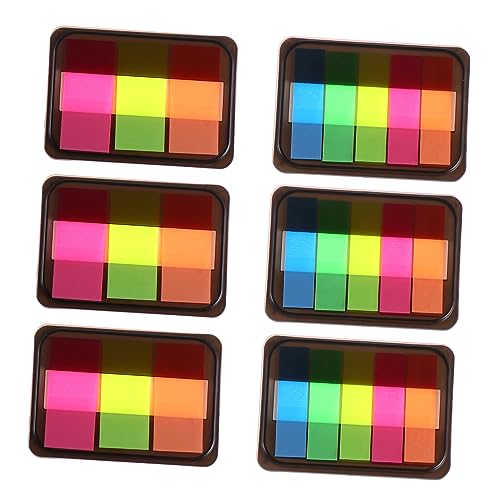 KAILIKETIY 6 Stück Selbstklebende Indexaufkleber für Notizen Bunte Memo Sticker für Büro und Zuhause Markieren von Dokumenten und Büchern Stilvolles Design von KAILIKETIY