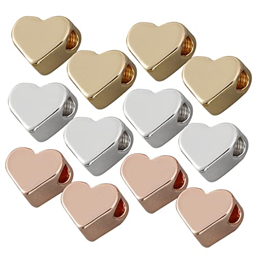 KAILIKETIY 60 Stück Herzperlen DIY Spacer Beads Silber Gold und Roségold für und Armbänder Schmuckherstellung Zubehör Herzform Handarbeit KAILIKETIY 60 Stück Herzperlen DIY Spacer Beads Silber Gold und Roségold für und Armbänder Schmuckherstellung Zubehör Herzform Handarbeit von KAILIKETIY