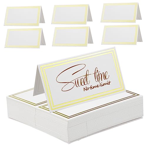 KAILIKETIY 60 Stück Tischkarten mit Bronzing Design Elegante Namenskarten für Hochzeiten und Dinnerpartys Hochwertige Platzkarten aus Robustem KAILIKETIY 60 Stück Tischkarten mit Bronzing Design Elegante Namenskarten für Hochzeiten und Dinnerpartys Hochwertige Platzkarten aus Robustem von KAILIKETIY