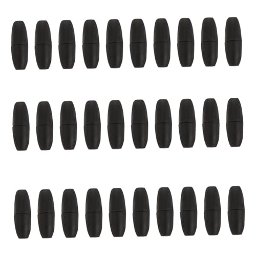 KAILIKETIY 60Paare Stabile Abbrecherverschlüsse Für DIY Projekte Große Schwarze Kunststoff Kordelstopper Für Halsketten Armbänder Lanyards Und Weitere Bastelarbeiten von KAILIKETIY
