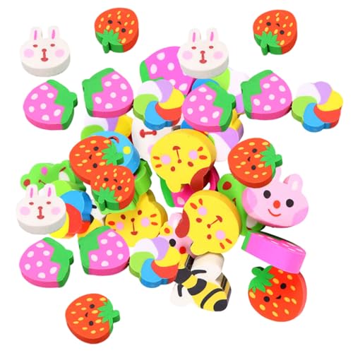 KAILIKETIY 60Stücke Teiliges Mini Radiergummi für Kawaii Cartoon Radiergummis Tragbar und Leicht für Schulbedarf Kreative von KAILIKETIY