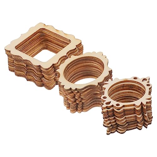 KAILIKETIY 60Stücke Unvollendete Holzausschnitte für DIY Bastelprojekte Runde Holzscheiben Schmuckanhänger Dekoration und Handwerken Natürliches Material Glatt von KAILIKETIY