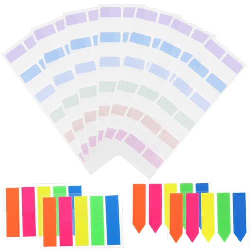 KAILIKETIY 640Stücke Selbstklebende Seitenmarkierungen Beschreibbare Index Tabs Pastellfarben für Büro Schule und Zuhause Praktische Notizregisterkarten für Lehrer und Studenten von KAILIKETIY