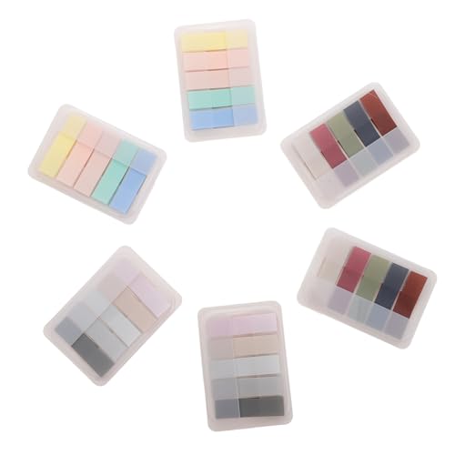 KAILIKETIY 6Stücke Klebrige Pads Retro und Pastellfarben Praktische Haftnotizen für Büro Schule und Zuhause Markieren und Erinnern Beschreibbare Memo Sticker von KAILIKETIY