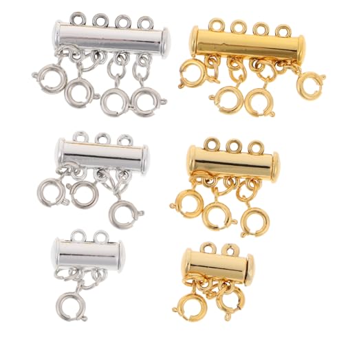 KAILIKETIY 6Stücke Magnetverschlüsse Karabinerhaken Kreative Mehrreihige Magnetschnallen für DIY Zubehör Schmuck Silber und Multifunktionale Federschnalle für Armbänder KAILIKETIY 6Stücke Magnetverschlüsse Karabinerhaken Kreative Mehrreihige Magnetschnallen für DIY Zubehör Schmuck Silber und Multifunktionale Federschnalle für Armbänder von KAILIKETIY