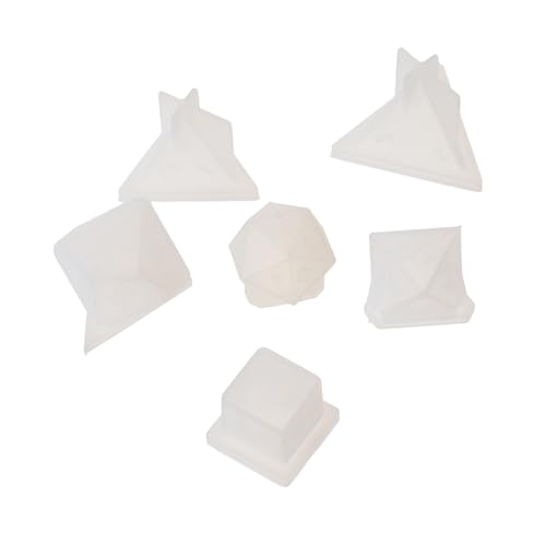 KAILIKETIY 6Stücke Silikonformen für DIY Polyeder Würfel Gießformen für Spielwürfel für Kunsthandwerk und Kreative Langlebig und Anpassbar mit Blitz Pailletten von KAILIKETIY