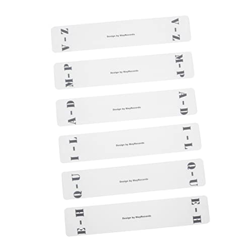 KAILIKETIY 6Stücke Teiliges CD Klassifizierungskarten aus Acryl Robuste und Langlebige Record Organizer Indexkarten für Schnelle Buchstabenklassifizierung von KAILIKETIY