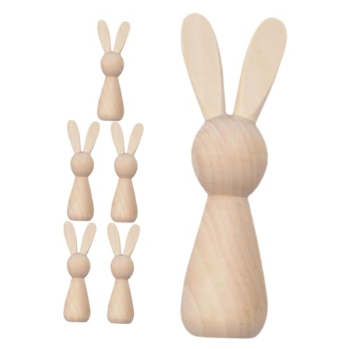 KAILIKETIY 6pcs Holzhasenfiguren Für DIY -handwerk KAILIKETIY 6pcs Holzhasenfiguren Für DIY -handwerk von KAILIKETIY