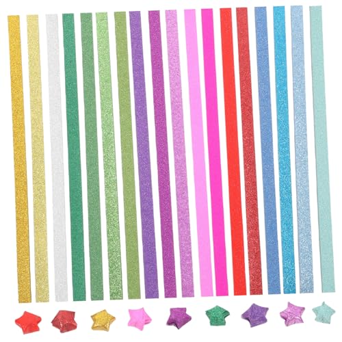 KAILIKETIY 720Blätter Glitzer Origami Papier für Bunte Sternenstreifen zum Basteln für DIY Kunstprojekte Scrapbooking und Freizeitaktivitäten Farben pro Packung KAILIKETIY 720Blätter Glitzer Origami Papier für Bunte Sternenstreifen zum Basteln für DIY Kunstprojekte Scrapbooking und Freizeitaktivitäten Farben pro Packung von KAILIKETIY