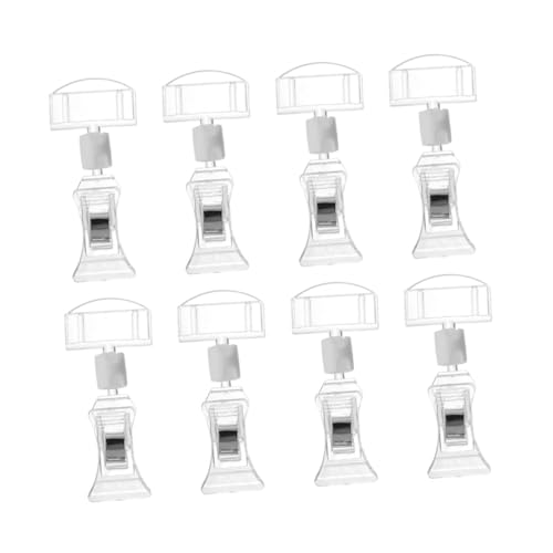 KAILIKETIY 8 Stück Teiliges Drehbare Transparente Preisschildhalter Clips Doppelseitig für Supermärkte Einzelhandel zur Präsentation von Preisschildern Etiketten und Werbekarten KAILIKETIY 8 Stück Teiliges Drehbare Transparente Preisschildhalter Clips Doppelseitig für Supermärkte Einzelhandel zur Präsentation von Preisschildern Etiketten und Werbekarten von KAILIKETIY