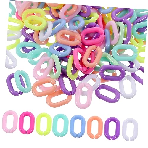 KAILIKETIY 800 Stück Acryl Kettenglieder Verbindungsringe Bunte Chain Buckles für DIY Schmuck Taschen Schlüsselanhänger Handwerk Zubehör KAILIKETIY 800 Stück Acryl Kettenglieder Verbindungsringe Bunte Chain Buckles für DIY Schmuck Taschen Schlüsselanhänger Handwerk Zubehör von KAILIKETIY