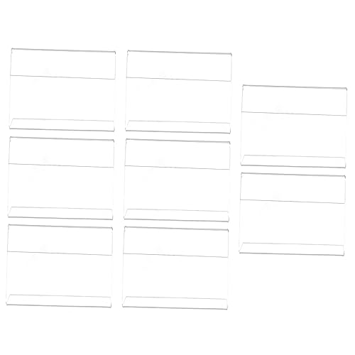 KAILIKETIY 8Stücke Acryl Displayständer Form Tag Halter Transparent für Menükarten Preisschilder Tischaufsteller im Einzelhandel und Robust und Langlebig von KAILIKETIY