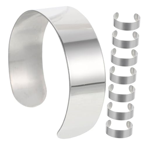 KAILIKETIY 8Stücke Armband Rohlinge Verstellbare Manschettenknöpfe für DIY Lederarmband Herstellung Hochwertige Blankarmbänder für Kreative Schmuckprojekte von KAILIKETIY