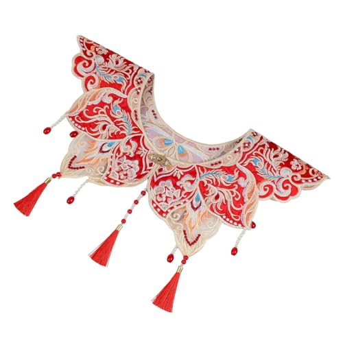 KAILIKETIY Abschlussumhang mit Quasten Hanfu Schultercape mit Blumenkragen Elegantes Zubehör für Abschlussfeiern und Akademische Zeremonien Hochwertiges und Moderne Designs Studenten und von KAILIKETIY