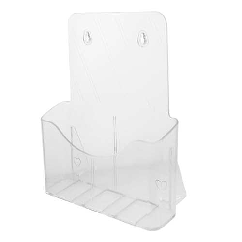 KAILIKETIY Acryl Zeitschriftenhalter Wandmontiert Transparenter Dokumentenhalter für Unterlagen Praktischer Prospekthalter für Büro und Zuhause Platzsparend und Flexibel von KAILIKETIY