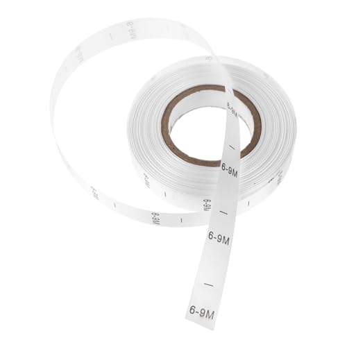 KAILIKETIY Babykleidung Größenlabel Roll Monate Waschbare Stoffetiketten für Handgemachtes Diy Nählabel für Kleidung Klare Monatsmarkierungen zur Babyhaut von KAILIKETIY