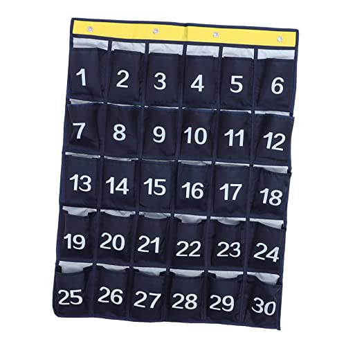 KAILIKETIY Blauer Wand Hängeorganizer mit Fächern Nummerierte Aufbewahrungstasche für Handys und Taschenrechner Multifunktionaler Stoff Organizer für Klassenzimmer Büro Home Office und von KAILIKETIY