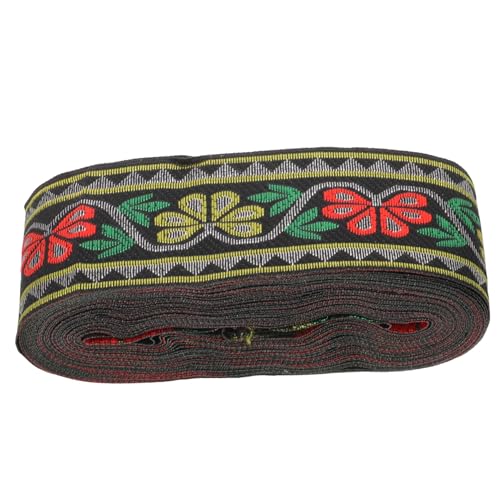 KAILIKETIY Breites Ethno jacquardband mit Blumenmuster Vielseitiges DIY zierband aus Polyester für Kleidung Taschen und Wohntextilien Leicht Kompakt zum Annähen und Basteln KAILIKETIY Breites Ethno jacquardband mit Blumenmuster Vielseitiges DIY zierband aus Polyester für Kleidung Taschen und Wohntextilien Leicht Kompakt zum Annähen und Basteln von KAILIKETIY