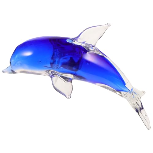 KAILIKETIY Buntes Glas Delphin Für Wohnraum Kreative Meeresglasfigur Als Tischschmuck Und Sammlerstück Für Liebhaber Von Ozeandekorationen von KAILIKETIY