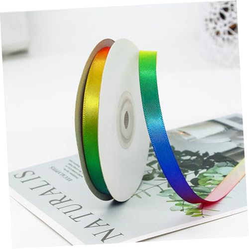 KAILIKETIY Buntes Regenbogen Satinband Breit Hochwertiges Polyester Geschenkband für Geschenkverpackung Basteln Kleidung und Dekoration Farbverlaufendes DIY Zubehör von KAILIKETIY